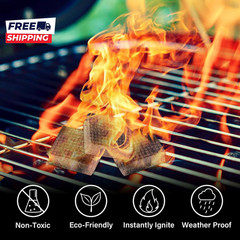 Fire Starter 64 Mini Square Natural Fire Starters for BBQ Campfire Fireplace