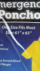 Emergency Poncho – Lot of 5 – (NEW)