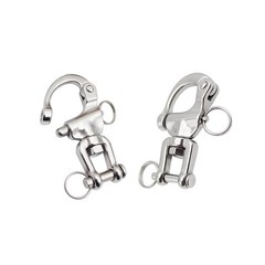 2 PCS Snap Shackle 316 Stainless Steel Jaw Swivel Quick Release Marine