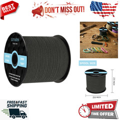 Paracord 240lb – 2mm Micro Utility Cord – 3 Strand Parachute Spool Cord – 100ft