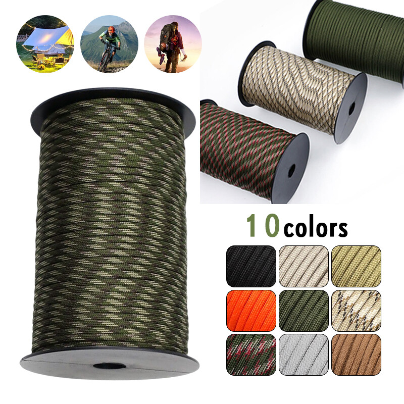 100M 9-core Paracord Rope Parachute Cord Camping Umbrella Tent Lanyard Strap