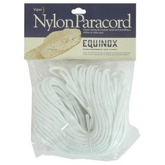 Equinox White 50Ft Braided Nylon Paracord – Heavy-Duty Camping & Trekking Cord
