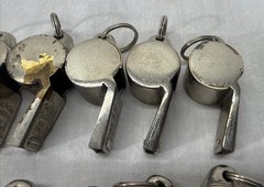 VINTAGE WHISTLE LOT OF 12 THE ACME THUNDERER – Umpire Referee 70s