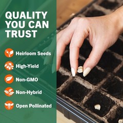|15,000 Heirloom Seeds | 32 Seed Types | Survival Seeds | 2026 Season | Non G…