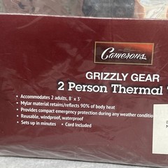 Camerons Emergency Tent 2 Person Thermal Tent Wind Water Proof, Protection NEW