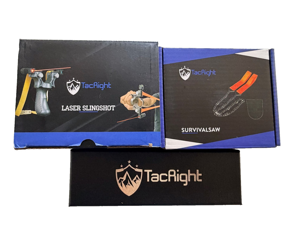 TACRIGHT COMBO: PEN, LASER SLINGSHOT & SURVIVAL SAW | BRAND NEW – FAST SHIPPING