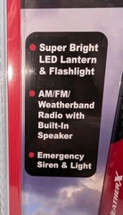 WeatherX Emergency NOAA Weather Radio Flashlight FR1807 LED Lantern AM/FM Siren