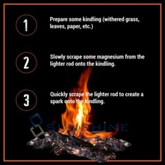 Pack of 8 Ferro Rods 5/16″x3″ Survival Flint Stick Fire Starter Ferrocerium Tool