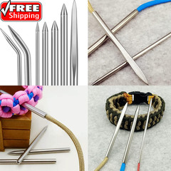 14Pcs Paracord Stitching Set Stainless Steel Lacing Needles FID Knotter Tools wi