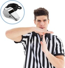 Guirnd Coach Whistle 4P, Stainless Steel Coaches Whistle with Lanyard, Loud