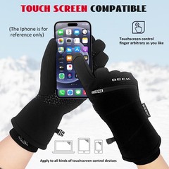 BEEK Waterproof Winter Gloves, Touchscreen Warm Medium, Black