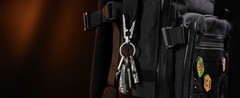 KeyUnity Titanium Emergency Whistle with Metal Lanyard, 120dB+, One-Piece