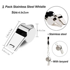 1pc Hand Pipe with 1pc Stainless Steel Sports Pipes, Whistle for Train…