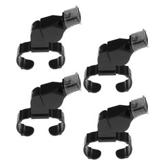 4Pcs Durable ABS Dual Tone Coaches Whistles with Finger Ring for Sports Use
