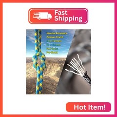 HERCULES Type III Paracord 550 Rope Parachute Cord, 100′ Black for Survival Rope