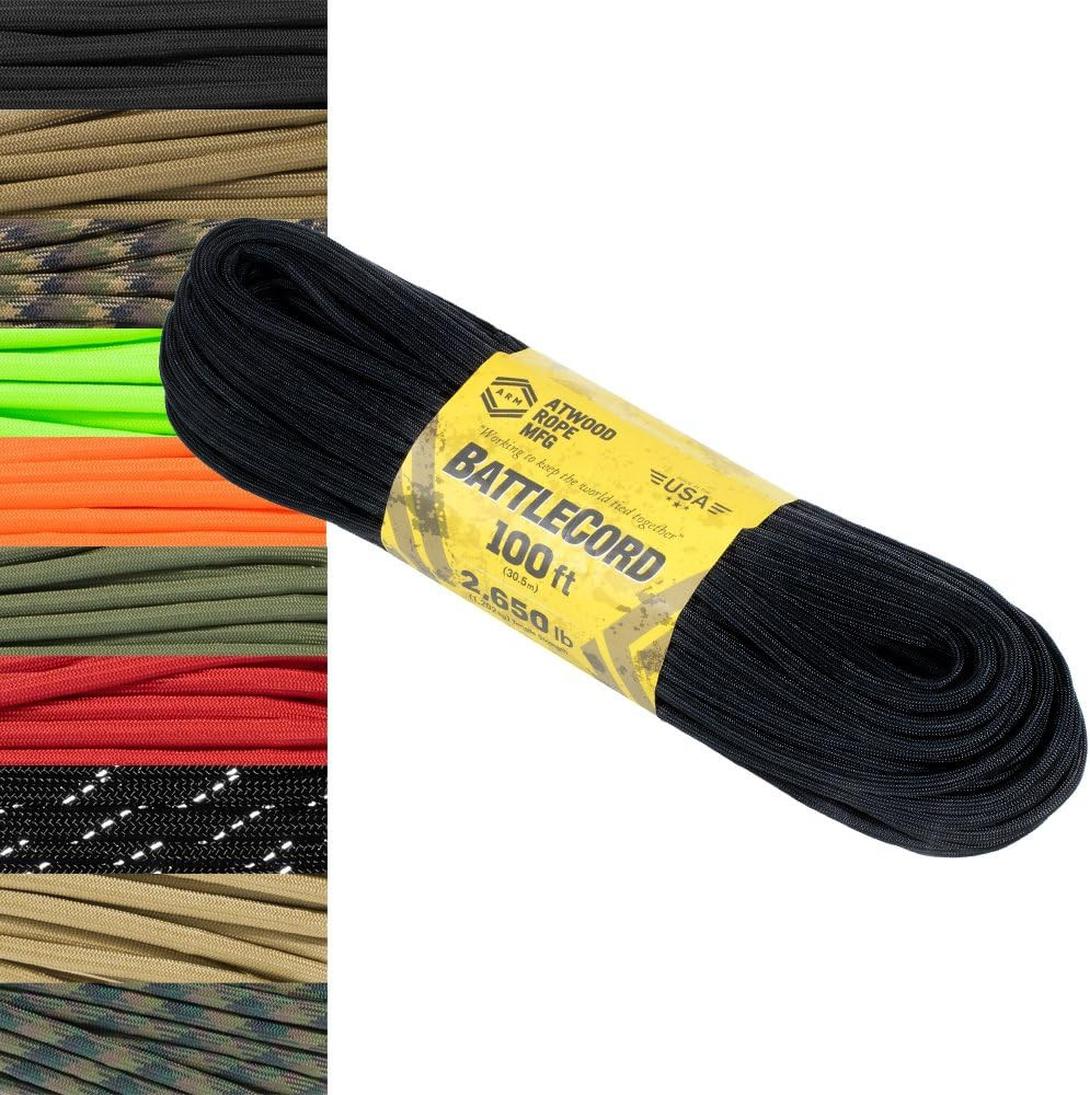 5.6Mm Battlecord – Ultra Strong & Tough Rope – 2650Lb Tensile Strength – USA Mad