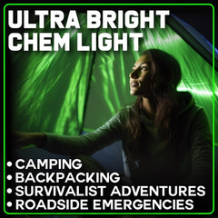 Emergency Glow Sticks, Military Grade Chem Lights, 12 Hour Bulk Survival Gear