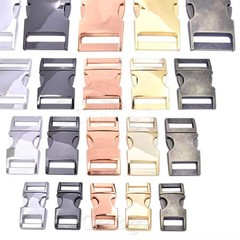 100pcs 10mm 15mm 20mm 25mm Metal Side Release Buckle Clasp Paracord Bracelet DIY
