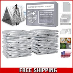 Durable Mylar Survival Blankets – 10 Pack Insulated for Camping and Emergencies