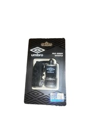 Umbro Pro Series Coach Whistle with Adjustable Lanyard, Black, Plastic, New