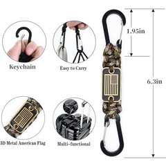 Heavy Duty Paracord Lanyard Keychain, Braided Parachute Army Green Camo(l1+s2)