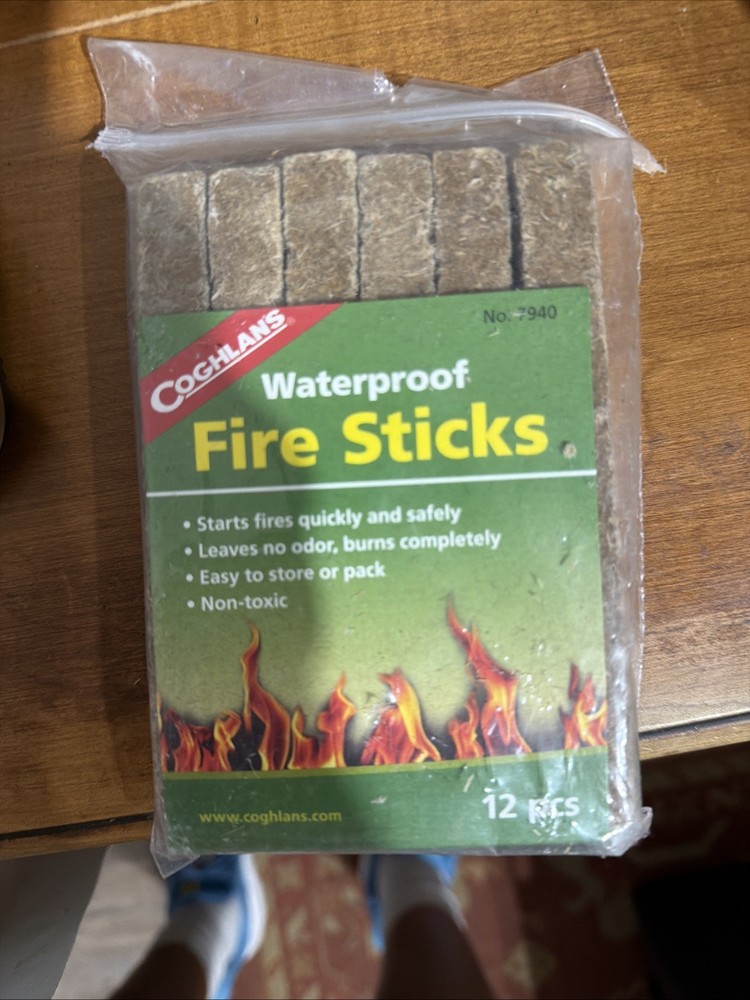 COGHLANS WATERPROOF FIRE STICKS #7940 (12 count) U.S. SELLER