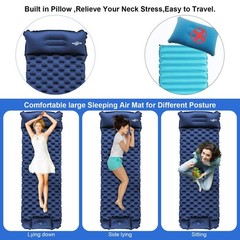 WANNTS Sleeping Pad, Ultralight Inflatable Sleeping Pad for Camping, Built-in…