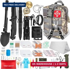 238Pcs Emergency Survival Kit and First Aid Kit, Professional Survival Gear Tool