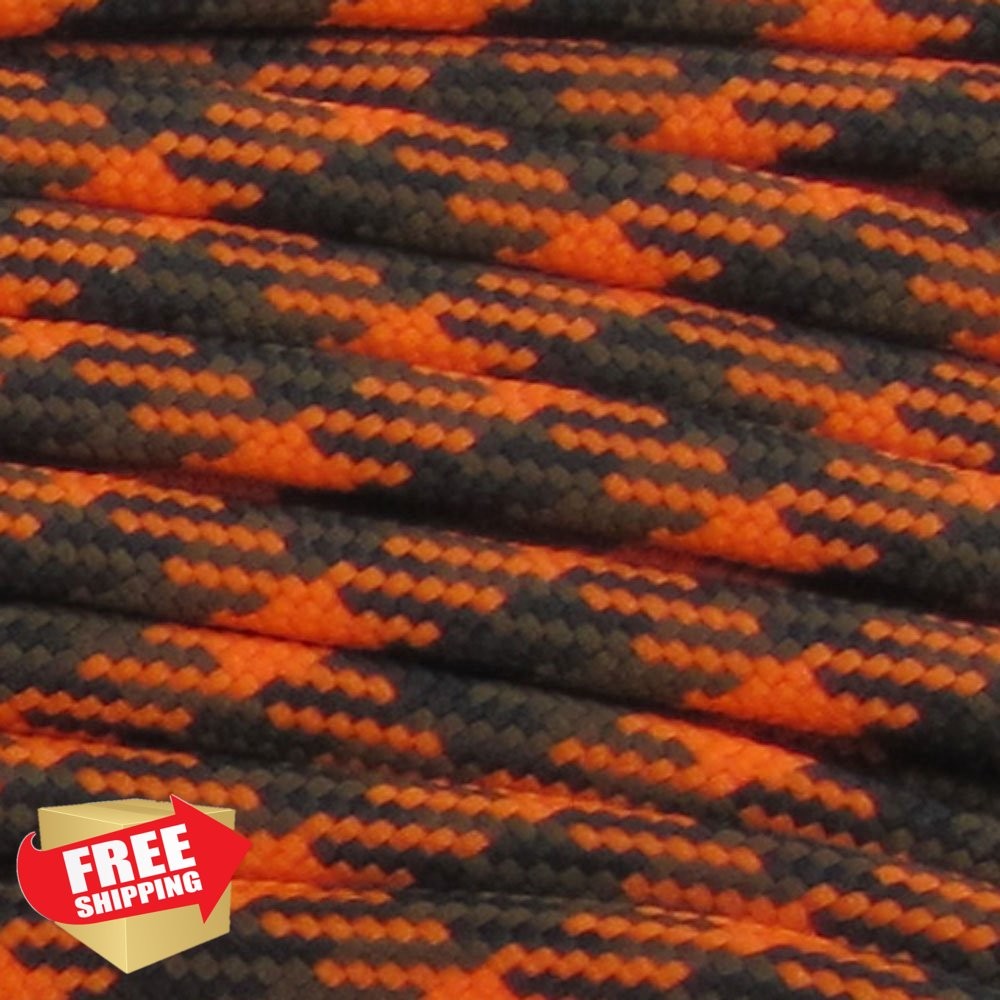 Paracord Planet 100ft 550 Type III Paracord Blaze Orange Camo