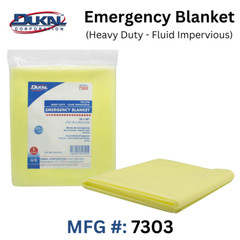 Emergency Blanket (Heavy Duty – Fluid Impervious) – Yellow – 54 X 80″ – Dukal