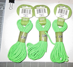 NWT~LOT 3 NEON GREEN PARACHUTE 550 16f./4.80m~CORD-Camping+Crafts-NO Climbing!