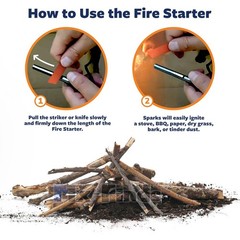 Ferrocerium Rod Magnesium Fire Stick Camping Hiking Emergency Fire Maker New