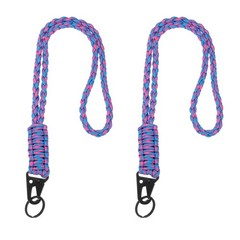 Paracord Lanyard, 2Pcs & Powder Blue Camouflage Fit for (Keys Whistle)
