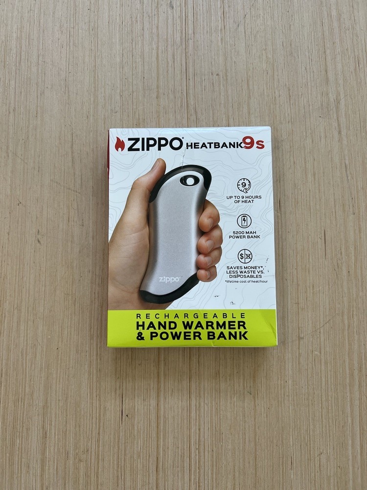 Zippo Heatbank 9s Rechargeable Hand Warmer & Power Bank 9 Hours Heat Sealed