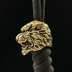 Retro Brass Original Tiger beads keychain DIY accessories paracord beads