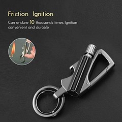 Permanent Match Keychain Lighter with Bottle Opener – Waterproof Flint Fire Star