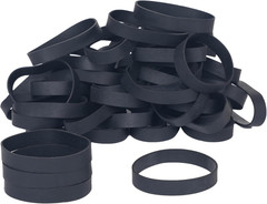 Foshine Tactical Rubber Bands Size #84,Elastic Band Black 50Pcs Heavy Duty Wide