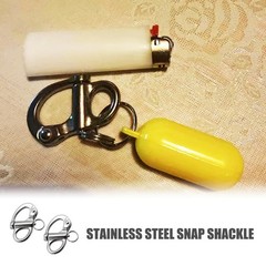 2 PCS 316 Marine Stainless Steel Snap Shackle Quick Release Carabiner Clips