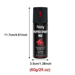 Feloiy pepper spray 2oz Safety Lock Stream Defense Security