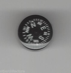 14mm Button Compass – Grade A, Liquid Filled, Luminous, EDC (About 9/16″)