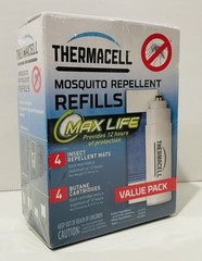 Thermacell MAX LIFE Mosquito Repellent Refills Value Pack, 4 Cartridges & 4 Mats