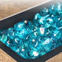 GASPRO 20 Pound Fire Glass Diamonds 1 Inch, Fire Pit Glass Rocks for Gas Fire…
