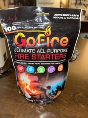 Package of 100 GoFire Ultimate All Purpose Fire Starters Start Indoor Outdoor