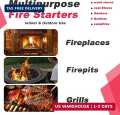 Stanbroil 50 pcs Natural Charcoal Fire Starters Super Fast Lighting | for barbec