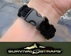 Survival Straps 550 Military Spec Paracord Bracelet Green/Tan 7.5″ Camping New