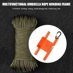 Fishing Line Paracord Winder Parachute Lanyard Rope Spool Holder with Carabiner