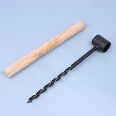 Outdoor Survival Hand Drill Carbon Steel Manual Auger Drill Self-Tapping Wood