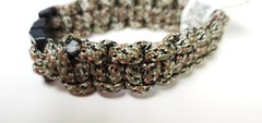 Gray Forest Camo Paracord Bracelet Crown 7ft of paracord survival camping hiking