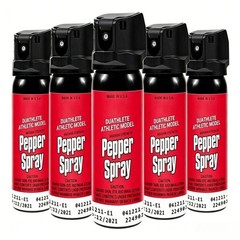 5 Packs Pepper Spray – Maximum Strength OC Spray, 12ft, 40 Bursts
