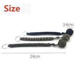 Paracord Monkey Fist Style Keychain Outdoor Hiking Accessory